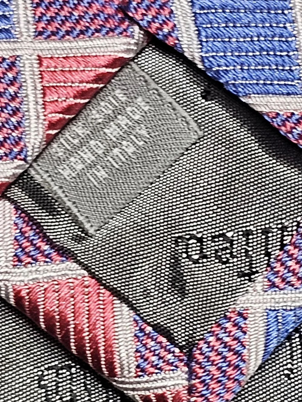 Altea Milano Italy‎ Silk Tie Pink Blue Geometric Check Luxury Necktie